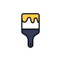 Paint Brush icon isolate white background vector stock illustration