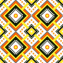 Ethnic  flower summer, Abstract geometric pattern with lines and rhombuses. Oriental geometric traditional style.