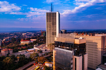 upperhill city at sunset Nairobi City County Skyline Skyscraper Cityscapes Landmarks Tower Tall...