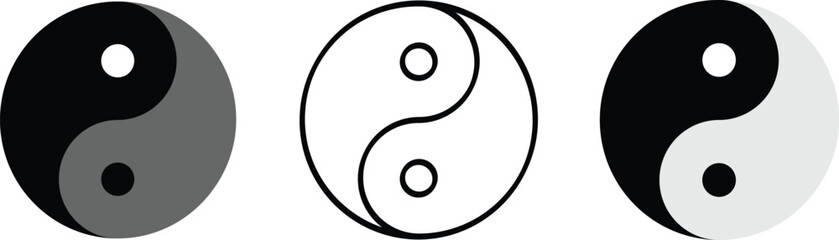 Ying Yang symbol For Balance Vector Icon