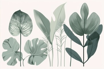 Minimal botanical art. Ideal for postcards, covers, brochures, wall decorations, and framed illustrations. Generative AI