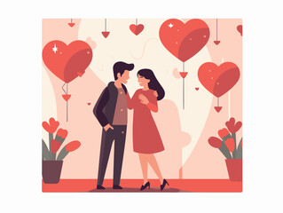 


Flat colored illustrations for Valentine's Day
