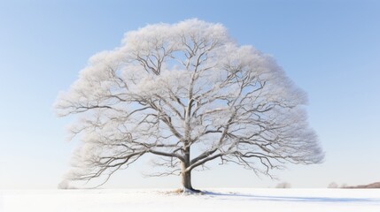 essence of winter with compelling stock images of a tree without leaves, symbolizing the tranquility of the season. Ideal for winter landscapes, seasonal concepts, and minimalistic designs.