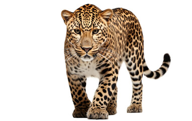 Fototapeta premium Leopard on a Transparent Background