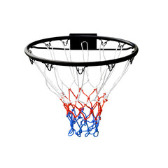 Cutout of an isolated basketball hoop with the transparent png