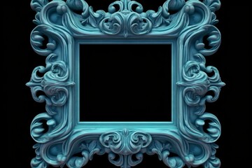 blue frame decoration. Generative AI