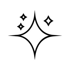 Sparkles icon vector. Twinkling stars illustration sign. Shining burst symbol. Star logo.