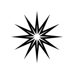 Obraz premium Sparkles icon vector. Twinkling stars illustration sign. Shining burst symbol. Star logo.