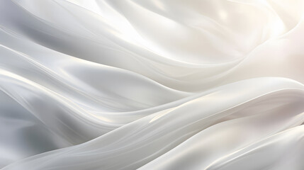 silk fabric background, The texture of the satin fabric of white color for the background