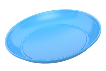 Eco-friendly disposable utensils like plate on white background.