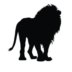 Lion Silhouette on White