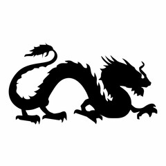 Dragon silhouette in Japanese anime