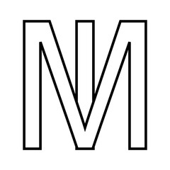 Logo sign mi im icon double letters, logotype m i