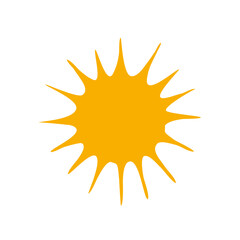 Sun icon hand drawn