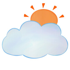 sun with cloud