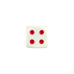 dice isolated from background, number 4
