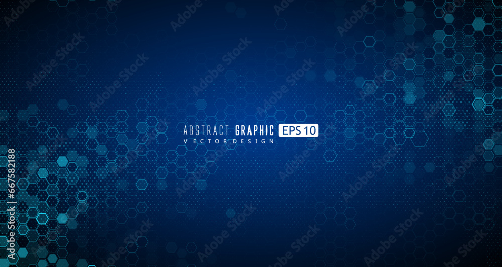 Wall mural the abstract background of molecular structure and graphic design of technology sense.