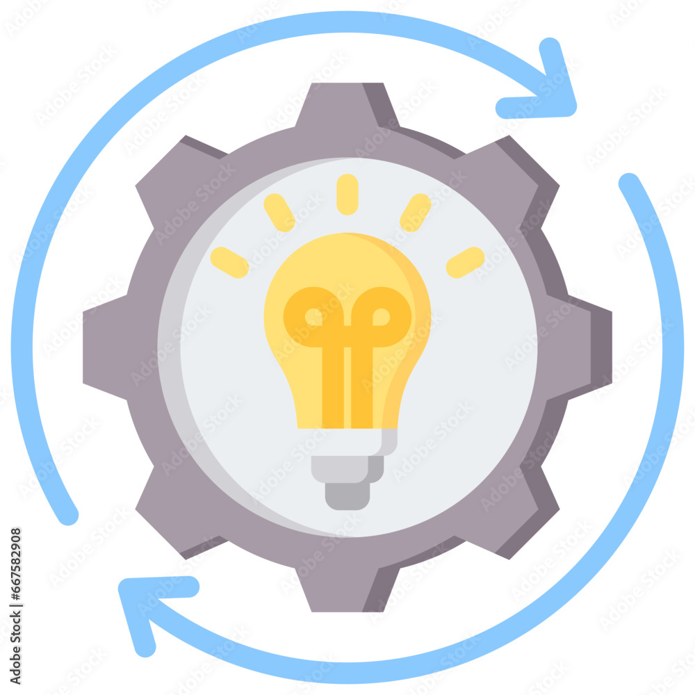 Poster intelligent process automation flat icon