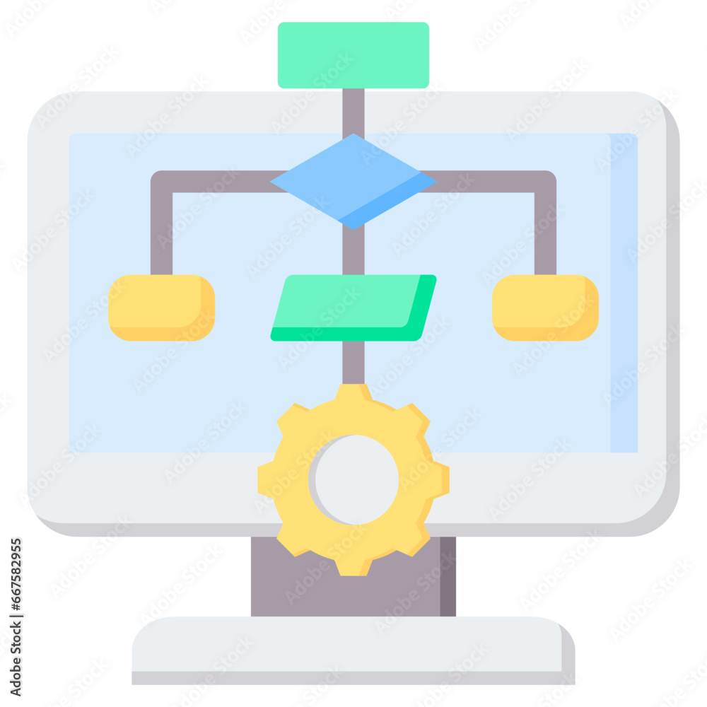 Poster Algorithm Flat Icon