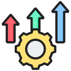 Increase Productivity Outline Color Icon