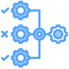 Streamline Process Blue Icon