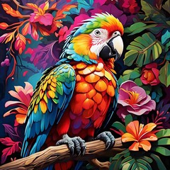 Fototapeta premium blue and yellow macaw