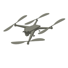 Drone sur fond blanc