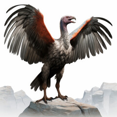 "Realistic Giant Vulture Full-Body Art" , Medieval Fantasy RPG Illustration