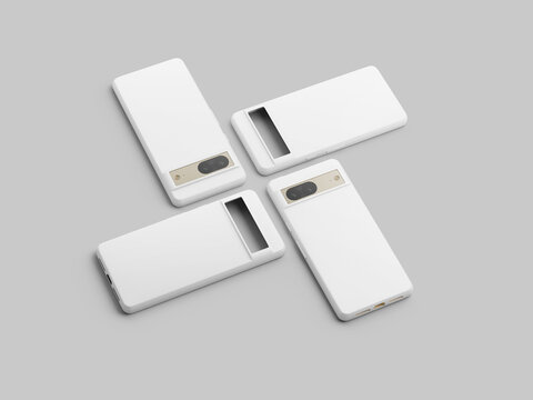 White Blank Google Pixel 7 Phone Case Mockup