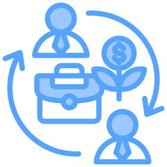 Change Of Business Blue Icon