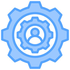 Management Style Blue Icon