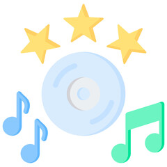 Music Review Flat Icon