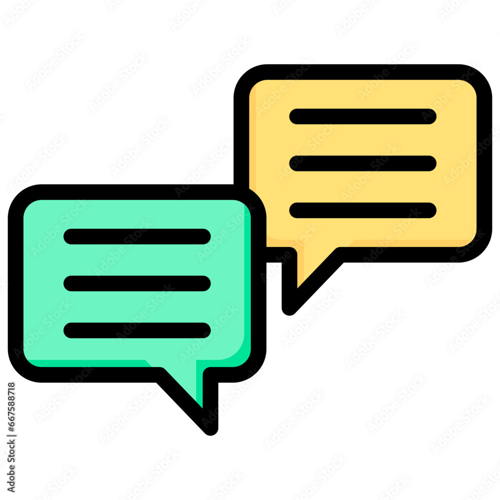 Poster comment boxes outline color icon
