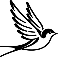 Swallow Icon Illustration