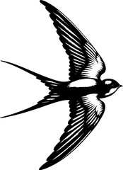 Swallow Icon Illustration