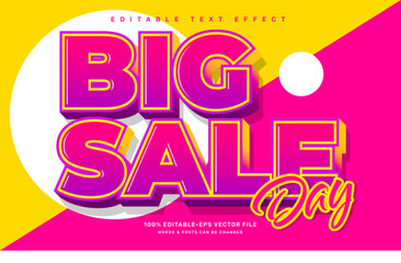 Big Sale Day editable text effect template