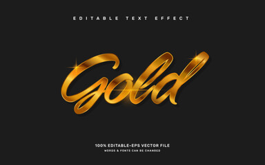 Gold editable text effect template