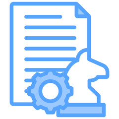 Fototapeta premium Strategic Planning Blue Icon