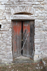 old wooden door