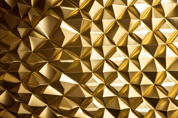luxurious golden polygonal texture for wall print design