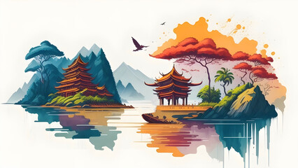 Vietnamese travel poster | Where Ancient Traditions and Modern Wonders Collide