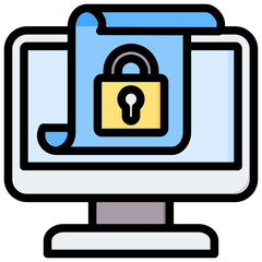 Open Access Outline Color Icon