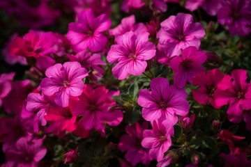 Vibrant pink flowers in high definition, 8K resolution wallpaper. Generative AI