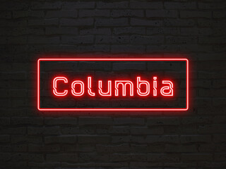 Columbia のネオン文字