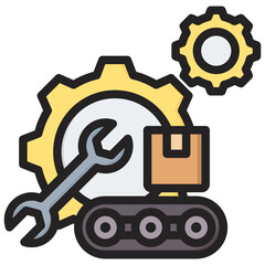 Production Foundation Outline Color Icon