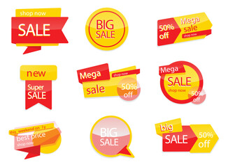 Big Sale Label Collection Set. Offer Collection Set. Shop Sell Icons Big Sell Set Collection Of Big Sale Vector