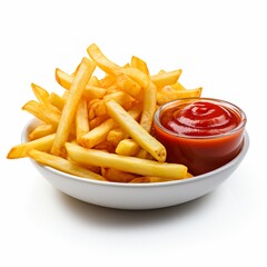 french fries and ketchup  generated by AI