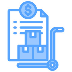 Obraz premium Purchasing Blue Icon