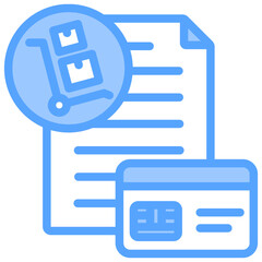 Purchasing Card Blue Icon