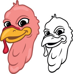 Cartoon turkey clipart